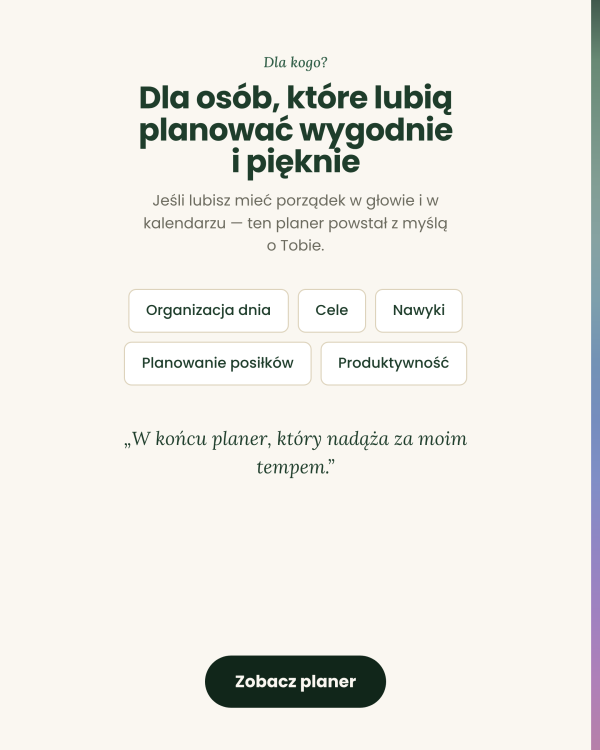 Cyfrowy Kalendarz 2027 / PDF do druku - Rozkwit – podgląd strony planera 2