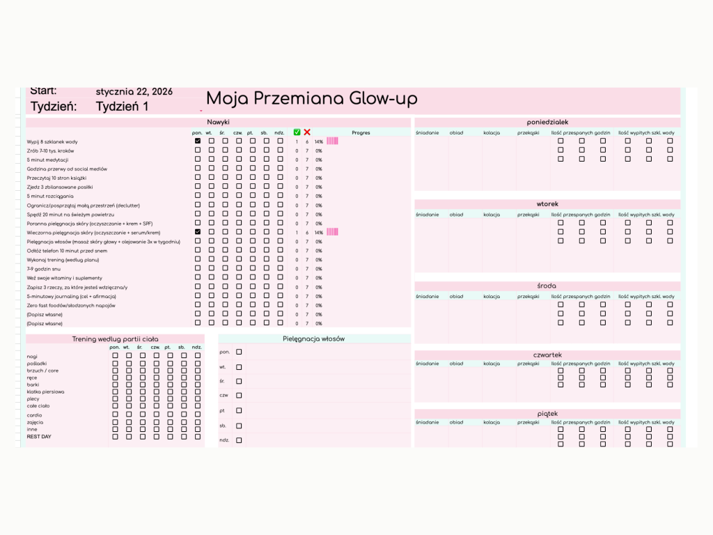 Moja Przemiana Glow-up Plan