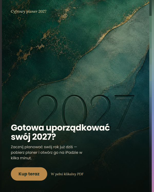 Cyfrowy Kalendarz 2027 / PDF do druku - Rozkwit – podgląd strony planera 9
