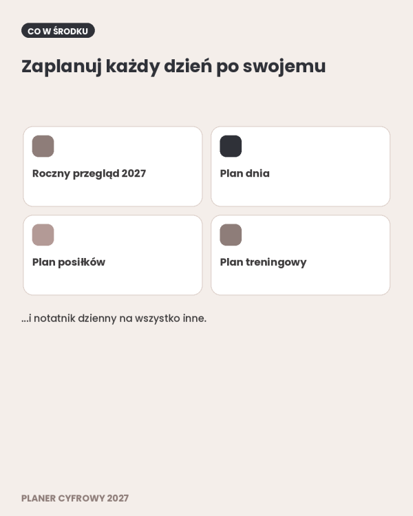 Cyfrowy Kalendarz 2027 / PDF do druku - Dobry Kierunek – podgląd strony planera 4