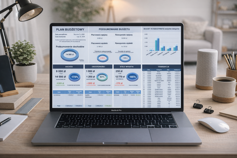 Planer budżetu domowego w google sheets i excel