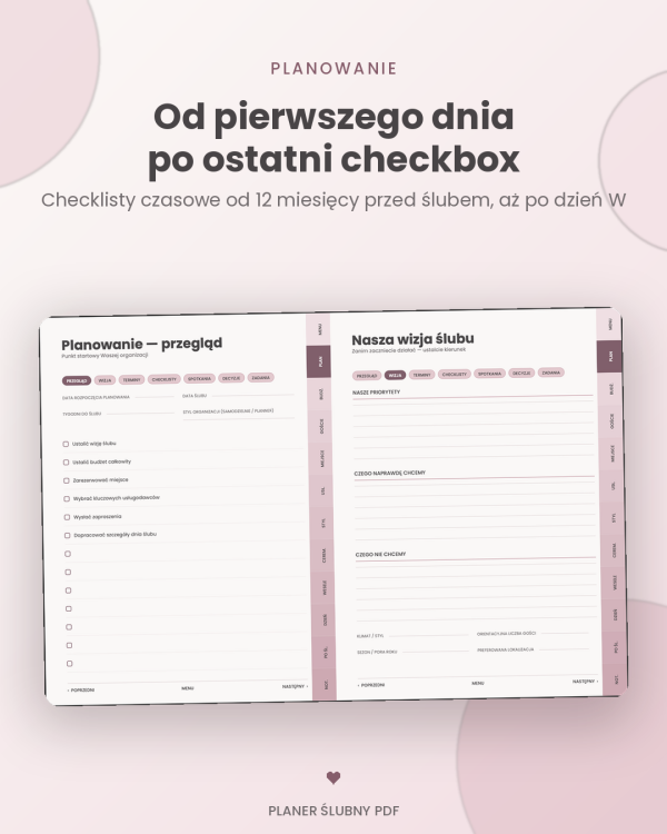 Planer Ślubny – podgląd strony planera 8