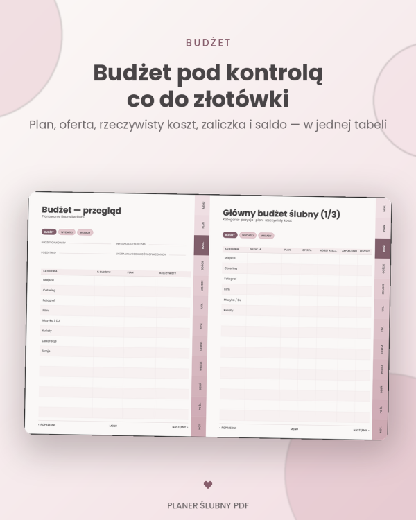 Planer Ślubny – podgląd strony planera 7