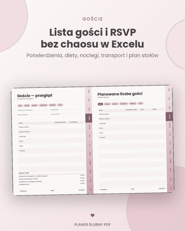 Planer Ślubny – podgląd strony planera 6