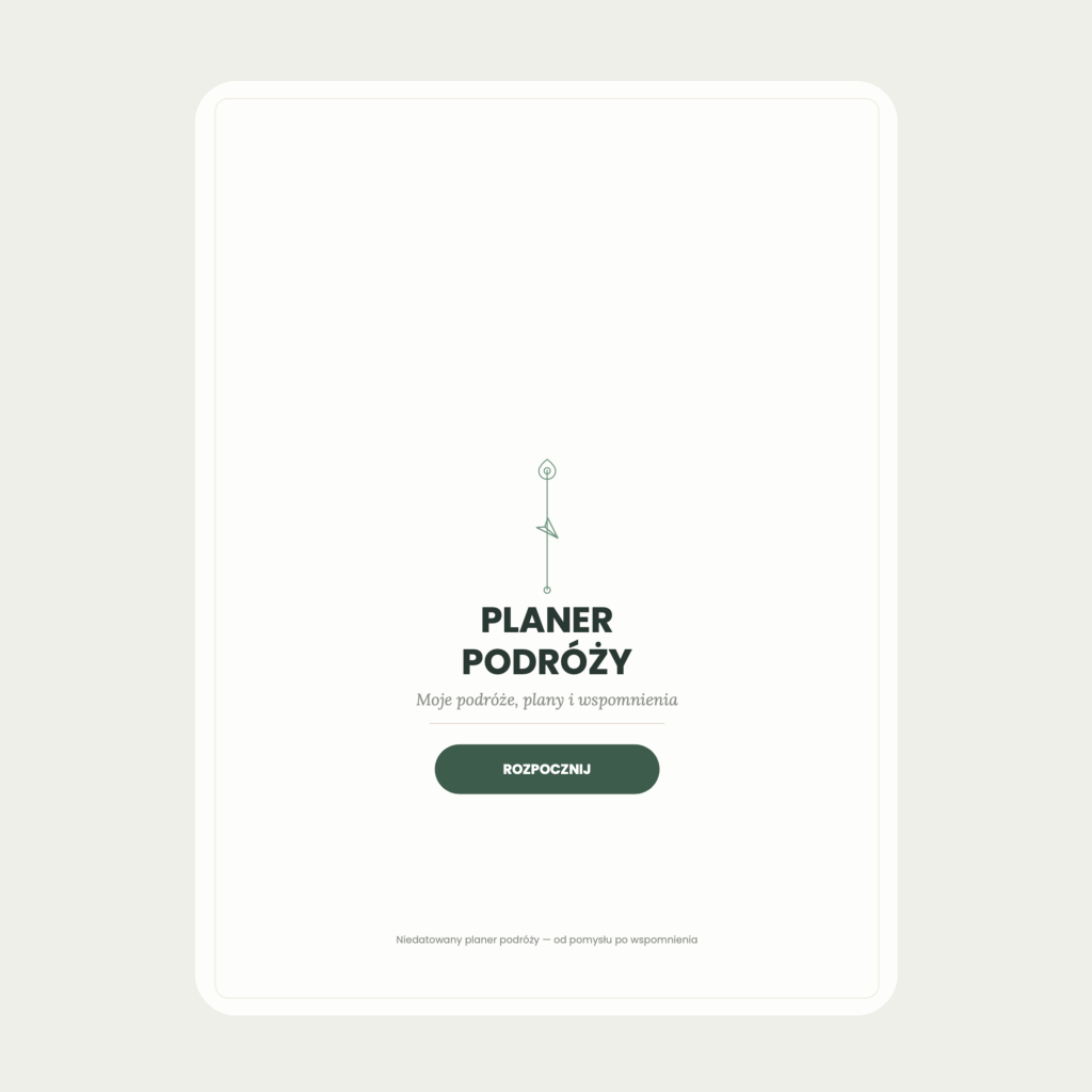 Planer Podróżniczy (wersja minimalistyczna)