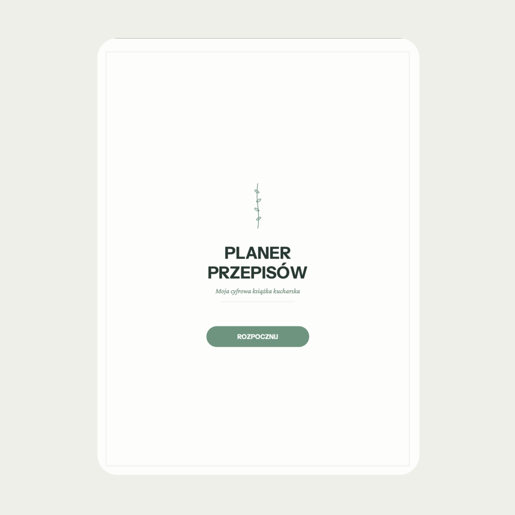 Planer Kulinarny - Moje Przepisy (wersja jasna)