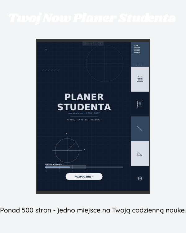 Cyfrowy Planer Studenta 2026/2027 – podgląd strony planera 1