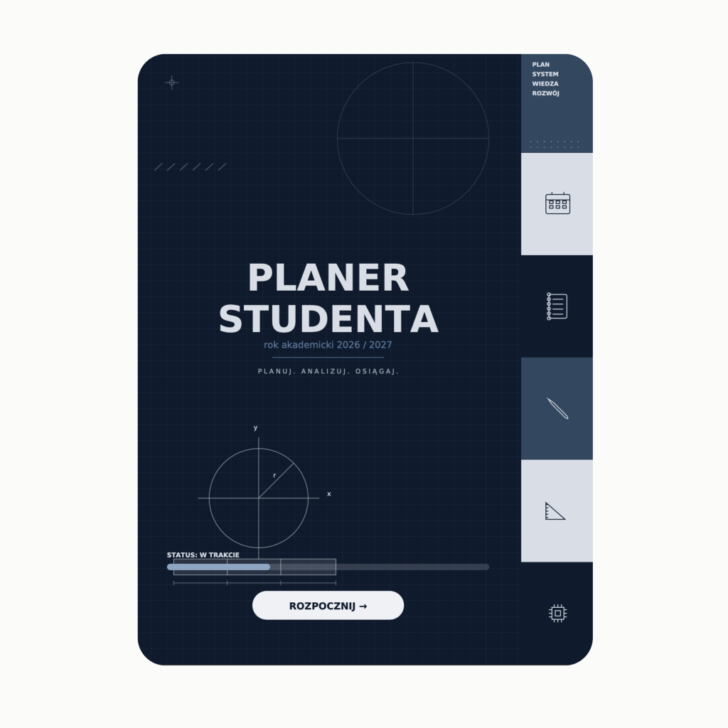 Cyfrowy Planer Studenta 2026/2027 (wersja granatowa)