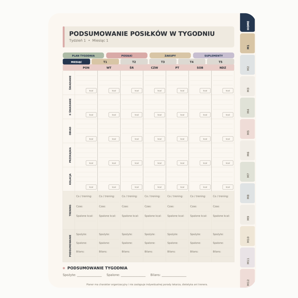 Cyfrowy Planer Studenta 2026/2027 (wersja beżowa)