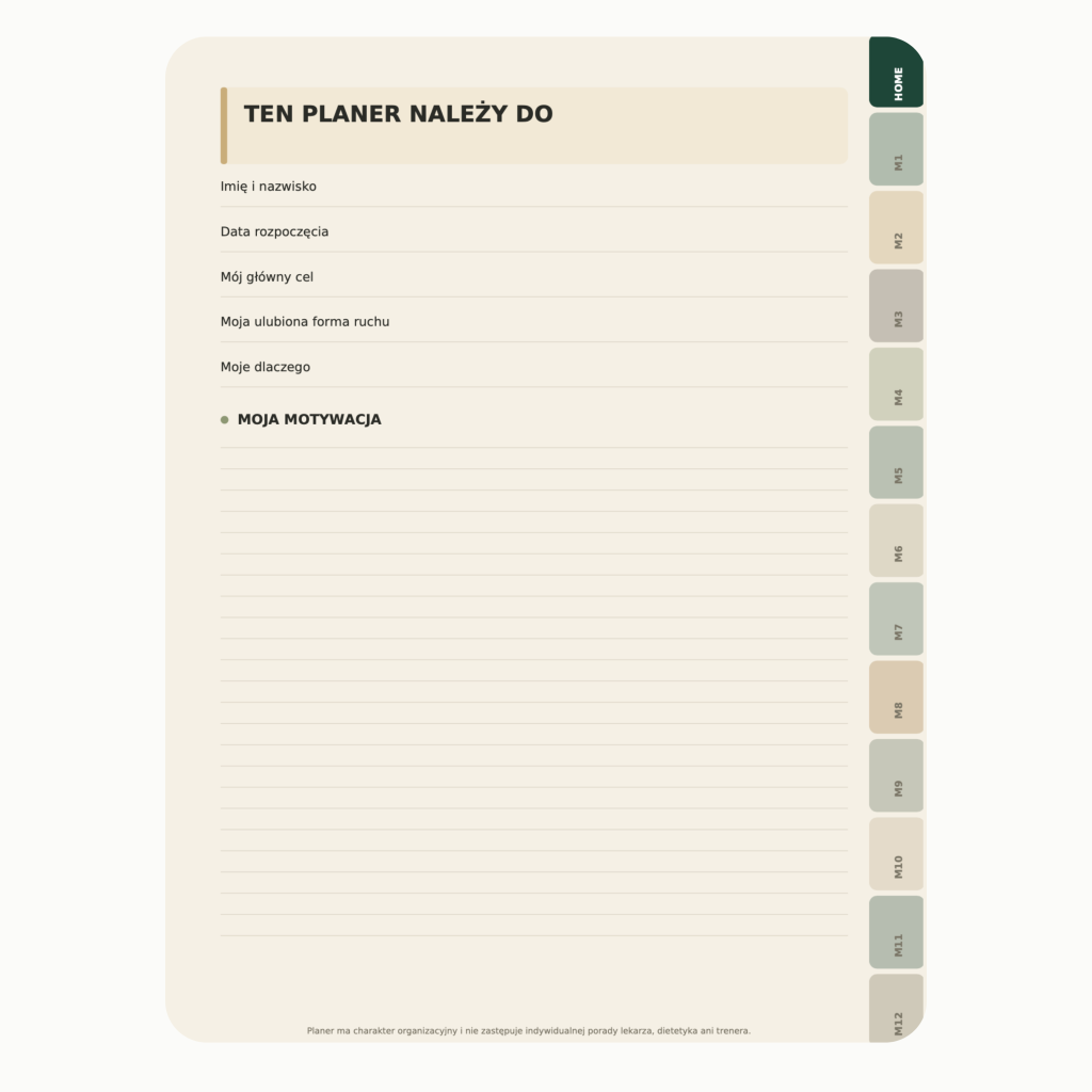 Planer Fitness I Wellness - Planer Dobrej Formy