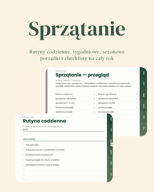 Planer Domowy – podgląd strony planera 5