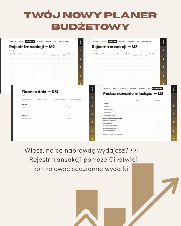 Planer Budżetowy – podgląd strony planera 2
