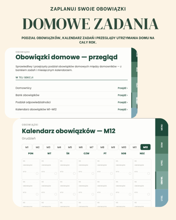 Planer Domowy – podgląd strony planera 4