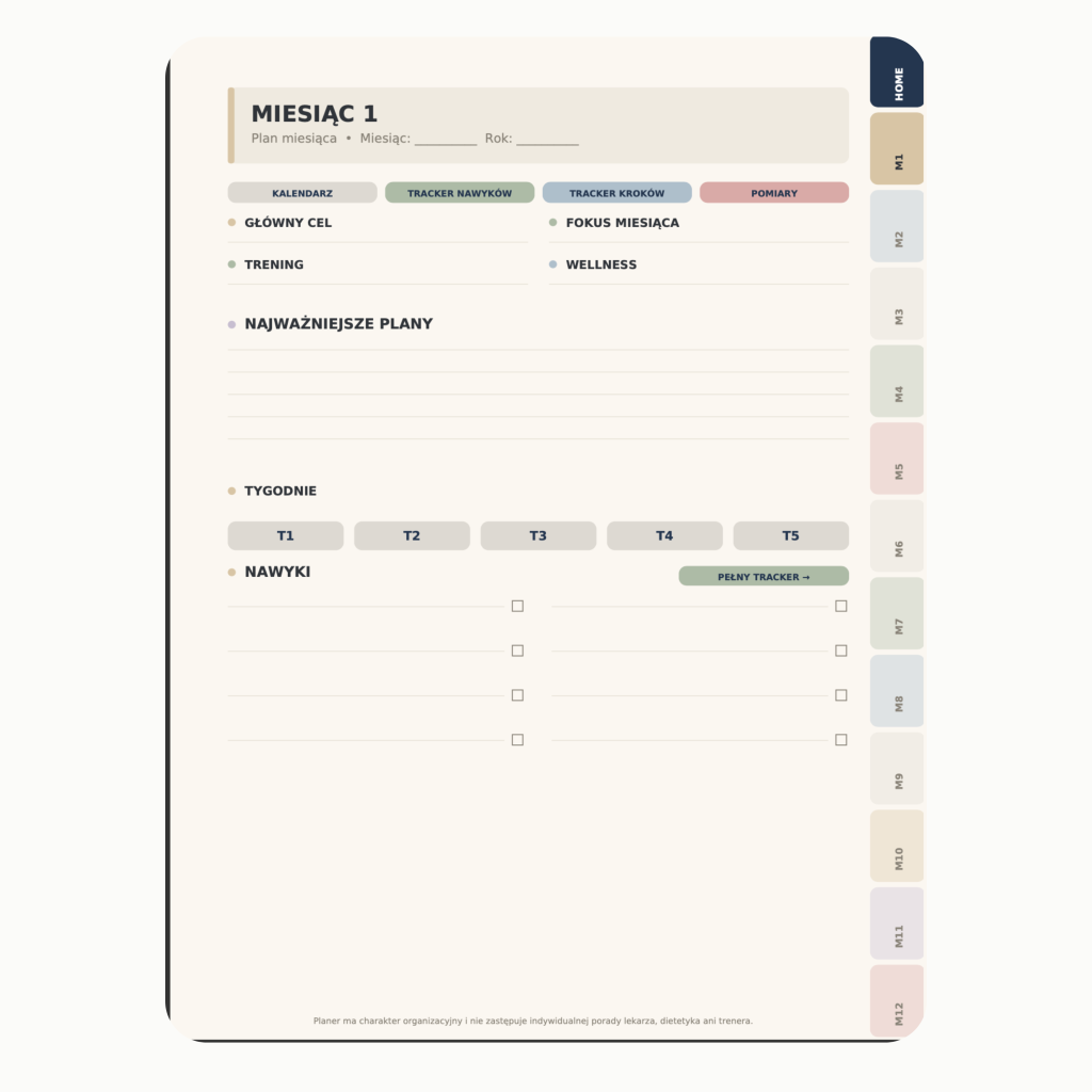 Cyfrowy Planer Studenta 2026/2027 (wersja beżowa)