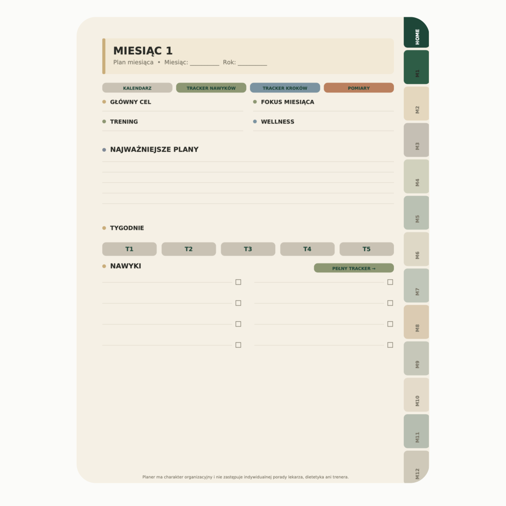 Planer Fitness I Wellness - Planer Dobrej Formy