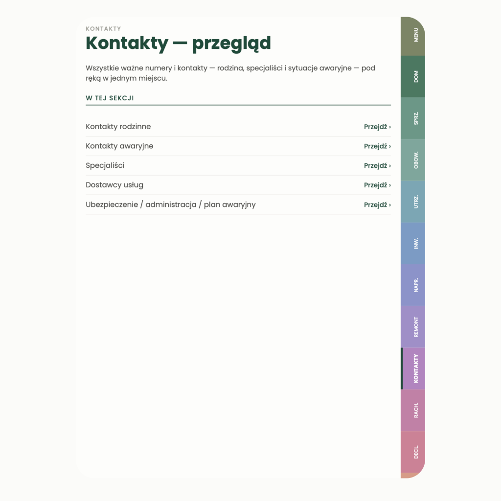 Planer Domowy (wersja zielona)