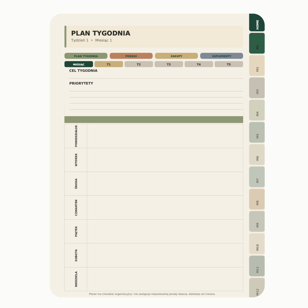 Planer Fitness I Wellness - Planer Dobrej Formy