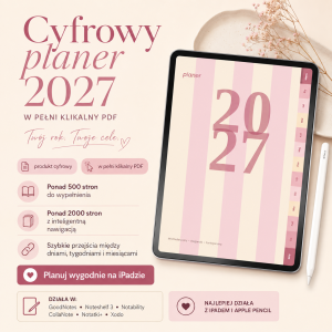 Cyfrowy Kalendarz 2027 / PDF do druku - Rok w Rytmie – cyfrowy planer 2027, okładka planera