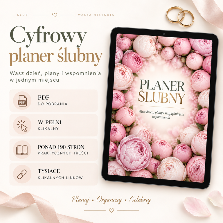Planer Ślubny – cyfrowy planer ślubny, okładka planera