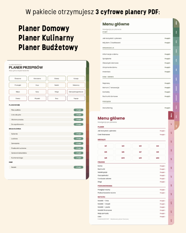 PAKIET Dom & Budżet - Planer Domowy, Kulinarny i Budżetowy – podgląd strony planera 2
