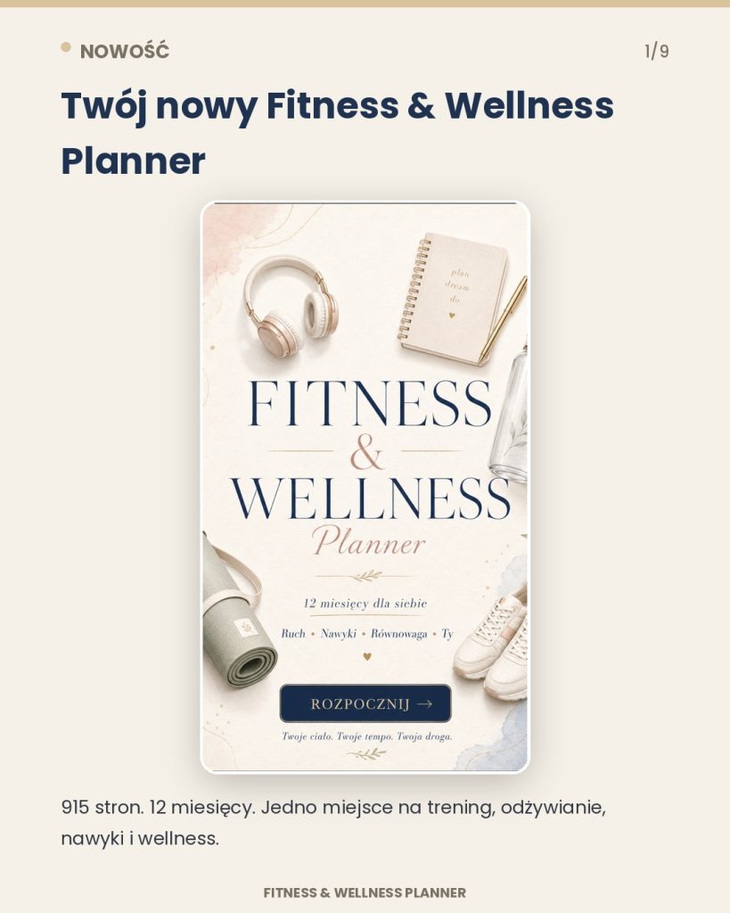 Planer Fitness I Wellness -Planer Siły i Energii – podgląd strony planera 6