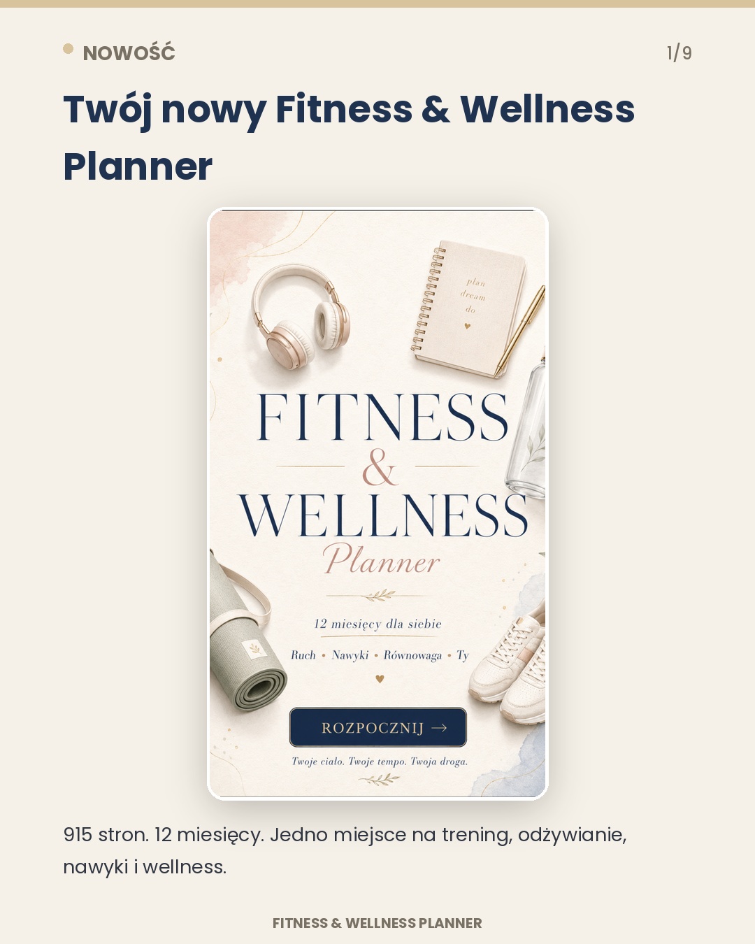 Planer Fitness I Wellness -Planer Siły i Energii – podgląd strony planera 6