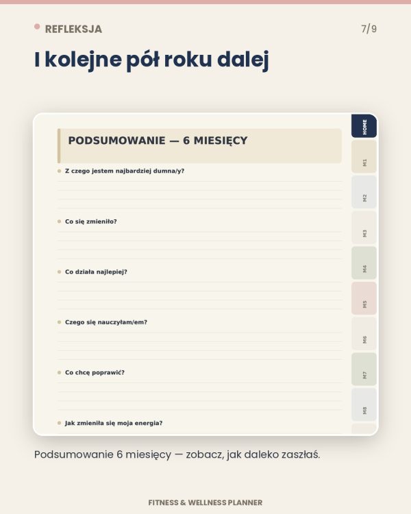 Planer Fitness I Wellness -Planer Siły i Energii – podgląd strony planera 2