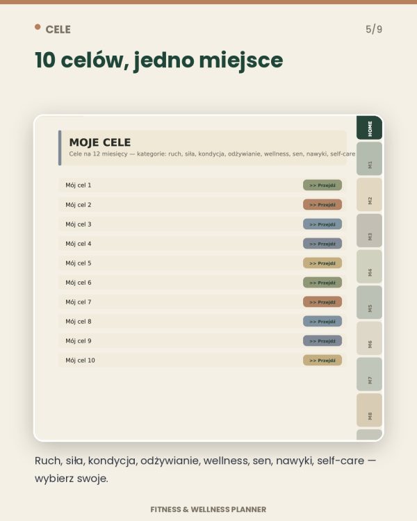 Planer Fitness I Wellness - Planer Dobrej Formy – podgląd strony planera 6