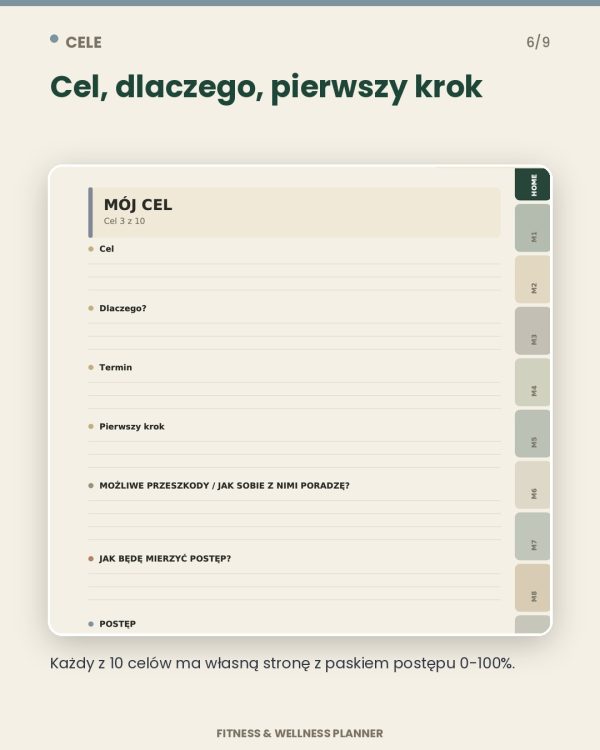 Planer Fitness I Wellness - Planer Dobrej Formy – podgląd strony planera 5