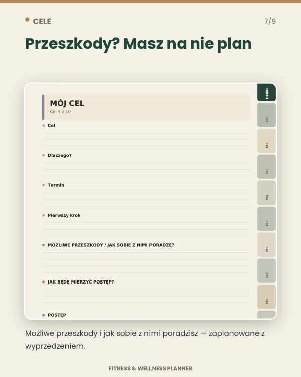 Planer Fitness I Wellness - Planer Dobrej Formy – podgląd strony planera 4