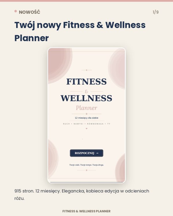 Planer Fitness I Wellness - Planer Aktywnego Życia – podgląd strony planera 6