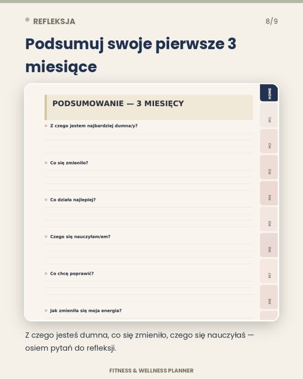 Planer Fitness I Wellness - Planer Aktywnego Życia – podgląd strony planera 1