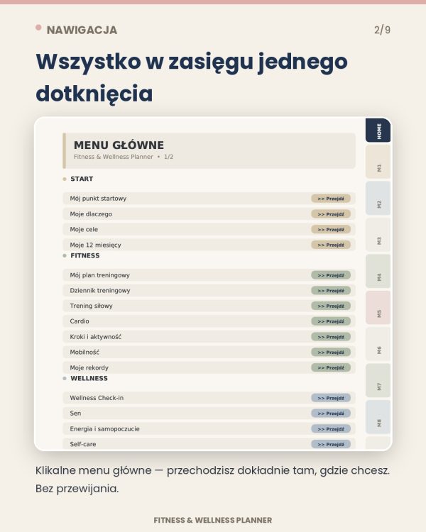 Planer Fitness I Wellness - Planer Zdrowej Równowagi – podgląd strony planera 10