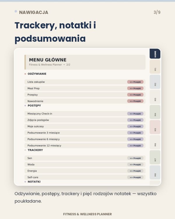 Planer Fitness I Wellness - Planer Zdrowej Równowagi – podgląd strony planera 9