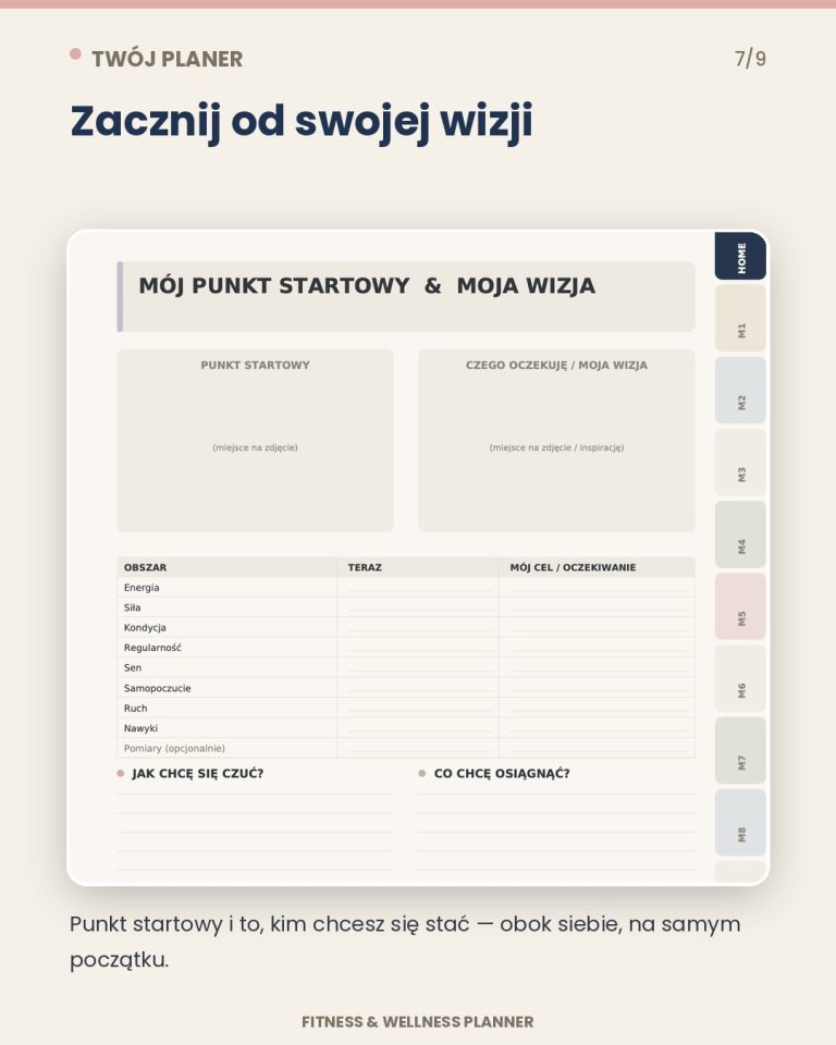 Planer Fitness I Wellness - Planer Zdrowej Równowagi – podgląd strony planera 4