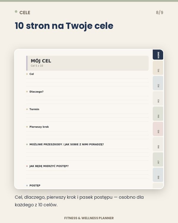 Planer Fitness I Wellness - Planer Zdrowej Równowagi – podgląd strony planera 3