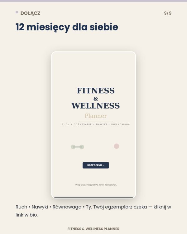 Planer Fitness I Wellness - Planer Zdrowej Równowagi – podgląd strony planera 2