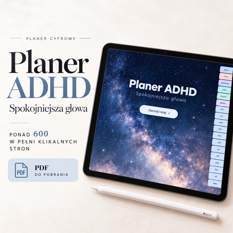 Cyfrowy Planer ADHD (wersja pozioma)