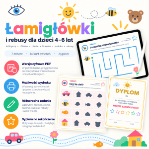 Łamigłówki i rebusy dla dzieci 4–6 lat