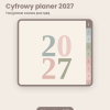 Cyfrowy Kalendarz 2027 / PDF do druku - Cicha Przystań – podgląd strony planera 1
