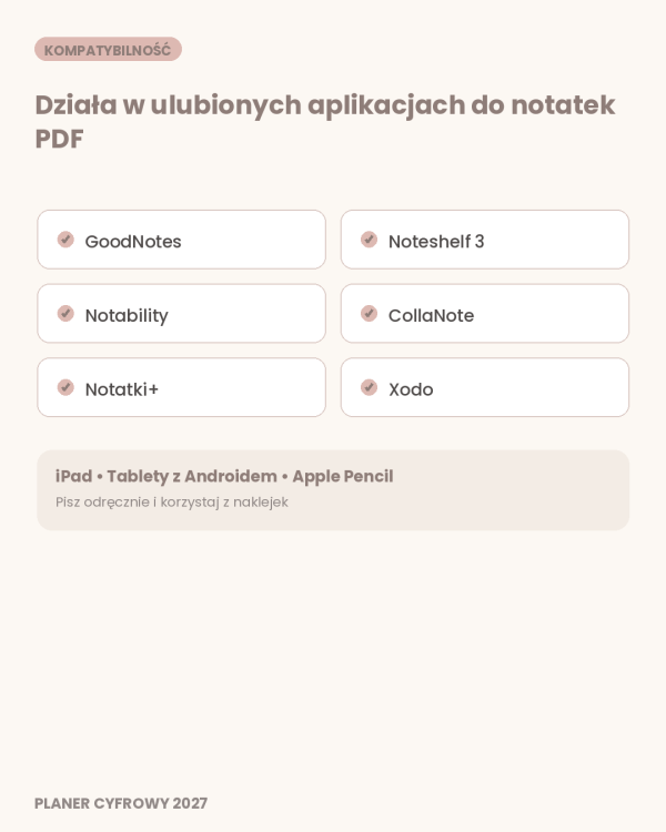 Cyfrowy Kalendarz 2027 / PDF do druku - Cicha Przystań – podgląd strony planera 9