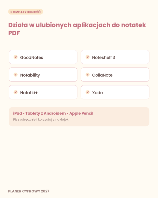 Cyfrowy Kalendarz 2027 / PDF do druku - Rok w Rytmie – podgląd strony planera 9