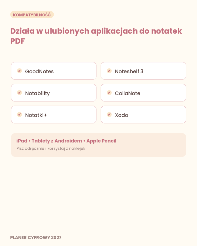 Cyfrowy Kalendarz 2027 / PDF do druku - Rok w Rytmie – podgląd strony planera 9