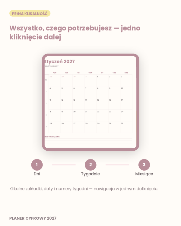 Cyfrowy Kalendarz 2027 / PDF do druku - Codzienna Harmonia – podgląd strony planera 8