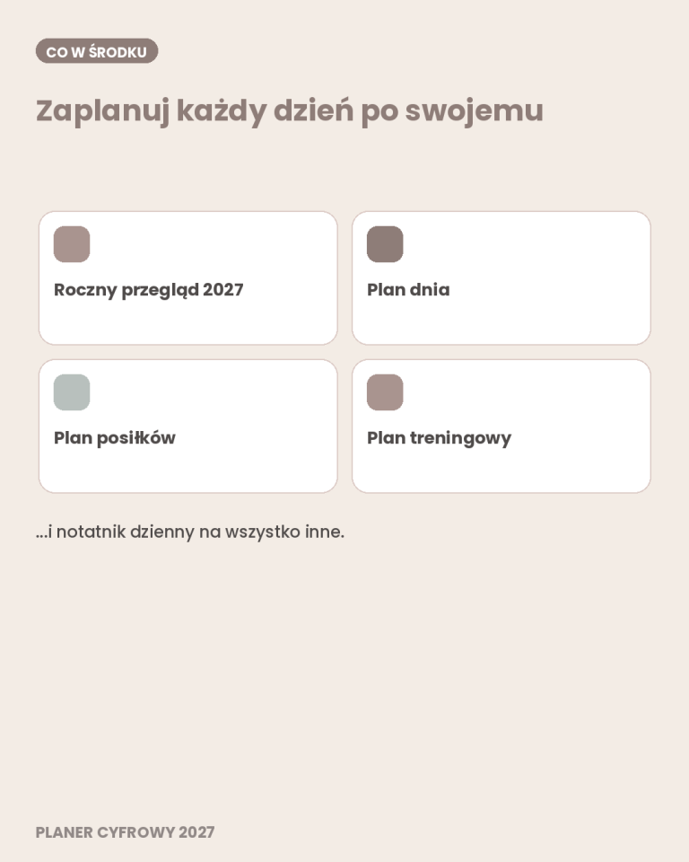 Cyfrowy Kalendarz 2027 / PDF do druku - Cicha Przystań – podgląd strony planera 7
