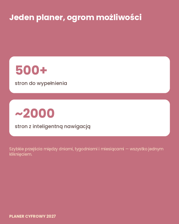 Cyfrowy Kalendarz 2027 / PDF do druku - Rok w Rytmie – podgląd strony planera 5