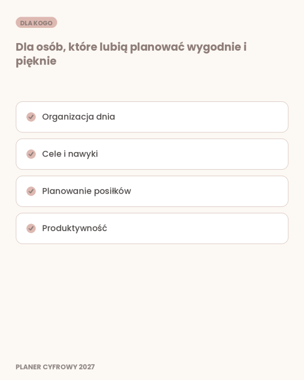 Cyfrowy Kalendarz 2027 / PDF do druku - Cicha Przystań – podgląd strony planera 3