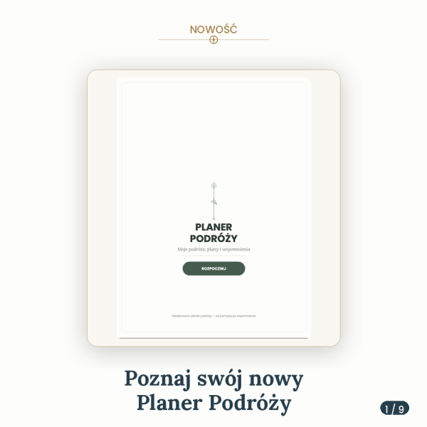 Planer Podróżniczy – podgląd strony planera 1