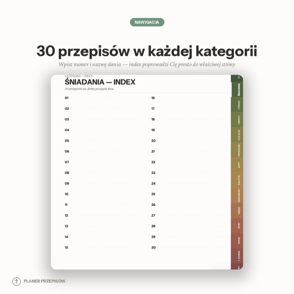 Planer Kulinarny - Moje Przepisy – podgląd strony planera 7