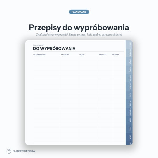 PAKIET Dom & Budżet - Planer Domowy, Kulinarny i Budżetowy – podgląd strony planera 4
